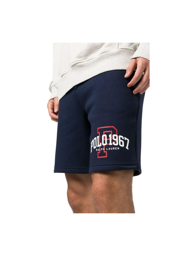 Men's Navy 8-inch Polo Sport Fleece Shorts, 4XB
