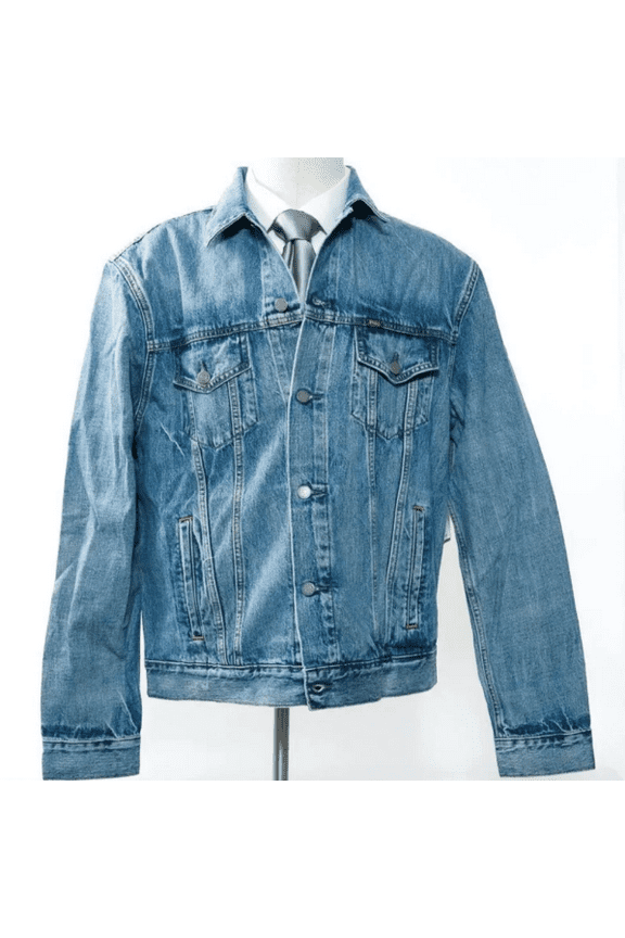 Men's Big & Tall Big Pony Spell Out Trucker Denim Jacket, 3XLT