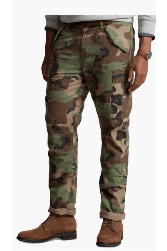 Men's Big & Tall Camo Cargo Joggers, 48Bx30
