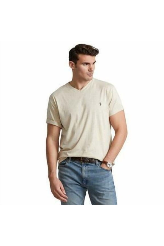 Men's Big & Tall Classic Fit V-Neck T-Shirt - Expedition Dune Heather