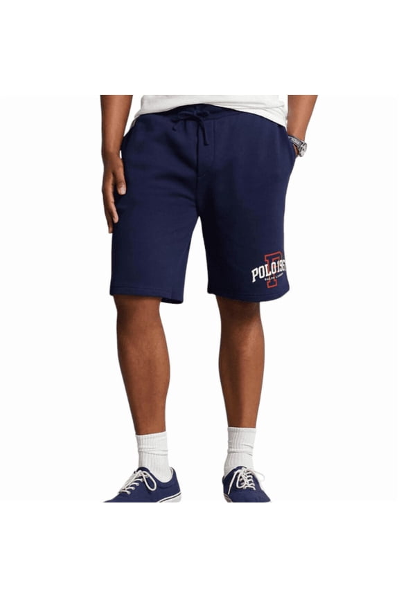 Men's Big & Tall Drawstring Logo Fleece Shorts Navy 3XB