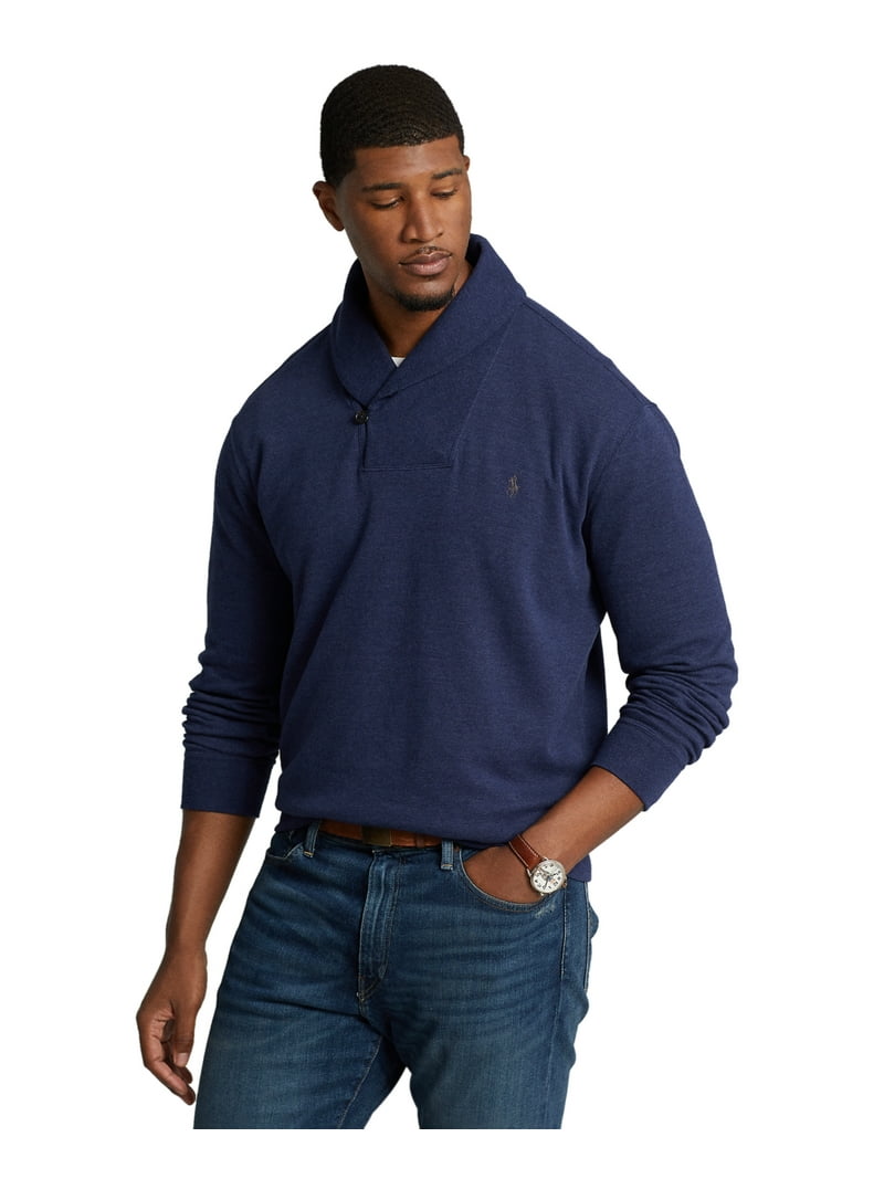 Polo Ralph Lauren Men's Big & Tall Jersey Shawl-Collar Sweater