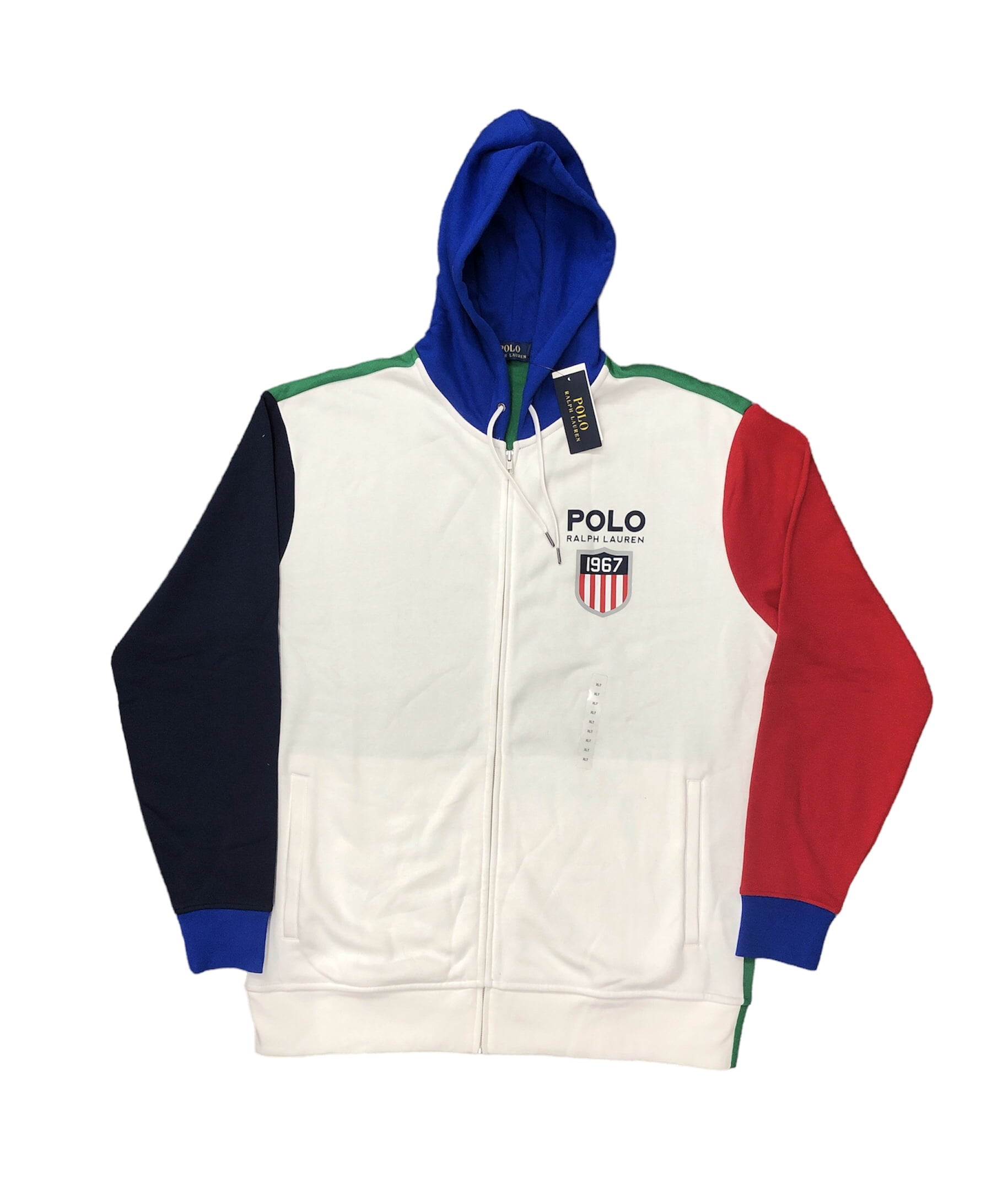 Polo Ralph Lauren Men's Big& Tall Multi 1967 Shield Logo Full Zip