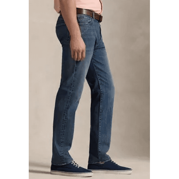 Polo Ralph Lauren Men's Big & Tall Rope Dyed Denim Jeans, 48Bx32
