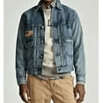 thumbnail image 1 of Polo Ralph Lauren Men's Big & Tall Sportsman Denim Distressed Patch Jacket, 1XB, 1 of 3