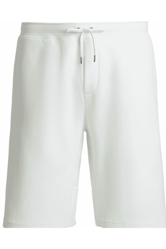 Men's Big & Tall White Double-Knit Shorts, 2XB
