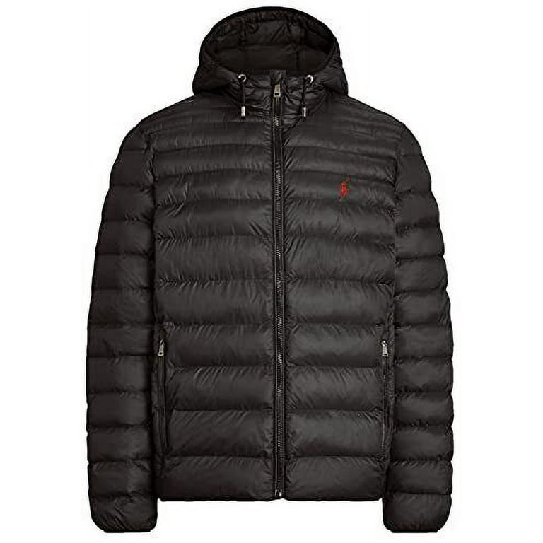 Polo men's full store zip hooded puffer jacket