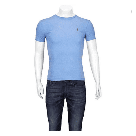 Polo Ralph Lauren Men's Blue Long-sleeved Logo T-shirt size M