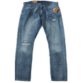 thumbnail image 1 of Polo Ralph Lauren Men's Blue Slim Patchwork Distressed Denim Jeans, 31x30, 1 of 3