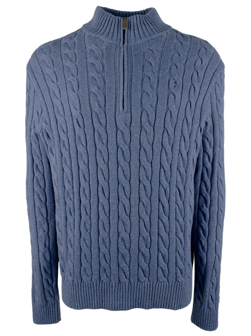 Polo Ralph Lauren ネイビー ケーブルニット XXL Polo Ralph Lauren Men's Cable-Knit Quarter ZIp Cotton Sweater XXL