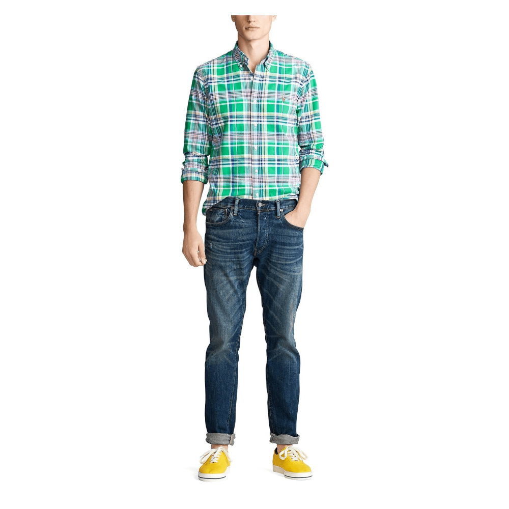 Polo Ralph Lauren, Men's Classic Fit Button Down Shirt, Green Multi, S - image 1 of 2