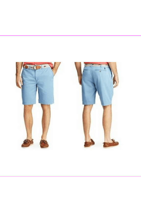 Men's Classic Fit Cotton Shorts Blue Size 50 B