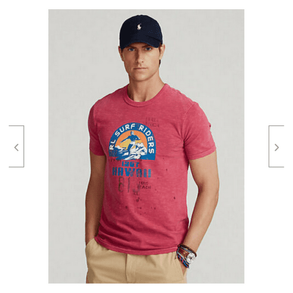 Polo Ralph Lauren Men's Classic-Fit Jersey Graphic T-Shirt, RED, Size S