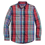 Polo Ralph Lauren Mens Classic Fit Plaid Button Down Shirt Red Multi S