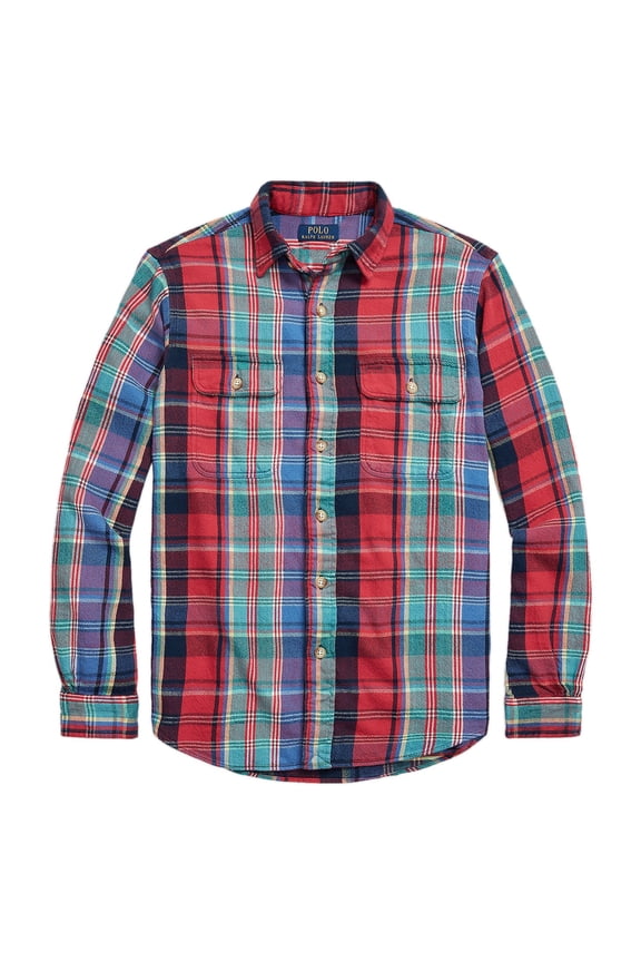 Polo Ralph Lauren Men's Classic Fit Plaid Button Down Shirt Red Multi S