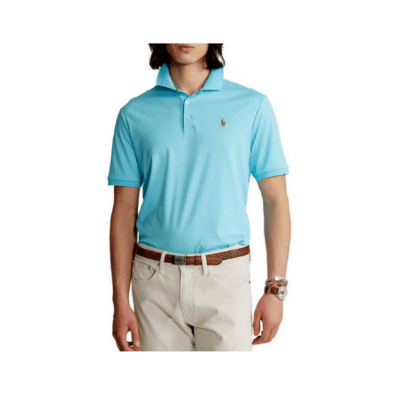 Polo Ralph Lauren Men's Classic Fit Soft Cotton Polo, French Turquoise L