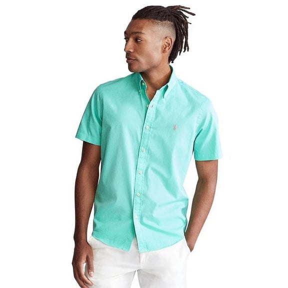 Polo Ralph Lauren Men's Classic Fit Twill Shirt Soft Jade-Sizes Medium & XL (Jade Medium)