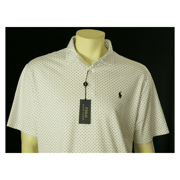 Polo Ralph Lauren Men's Classic Fit White Square Point Polo Shirt Size XL