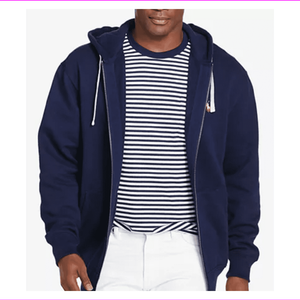 Polo Ralph Lauren icon logo fleece hoodie in navy