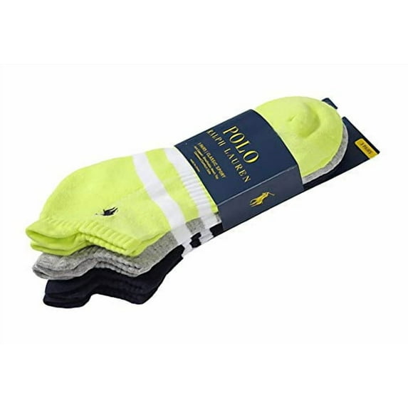 Polo Ralph Lauren Men's Classic Sport Low Cut Socks Assorted - 3 Pairs (Palgn Assorted, 10-13)