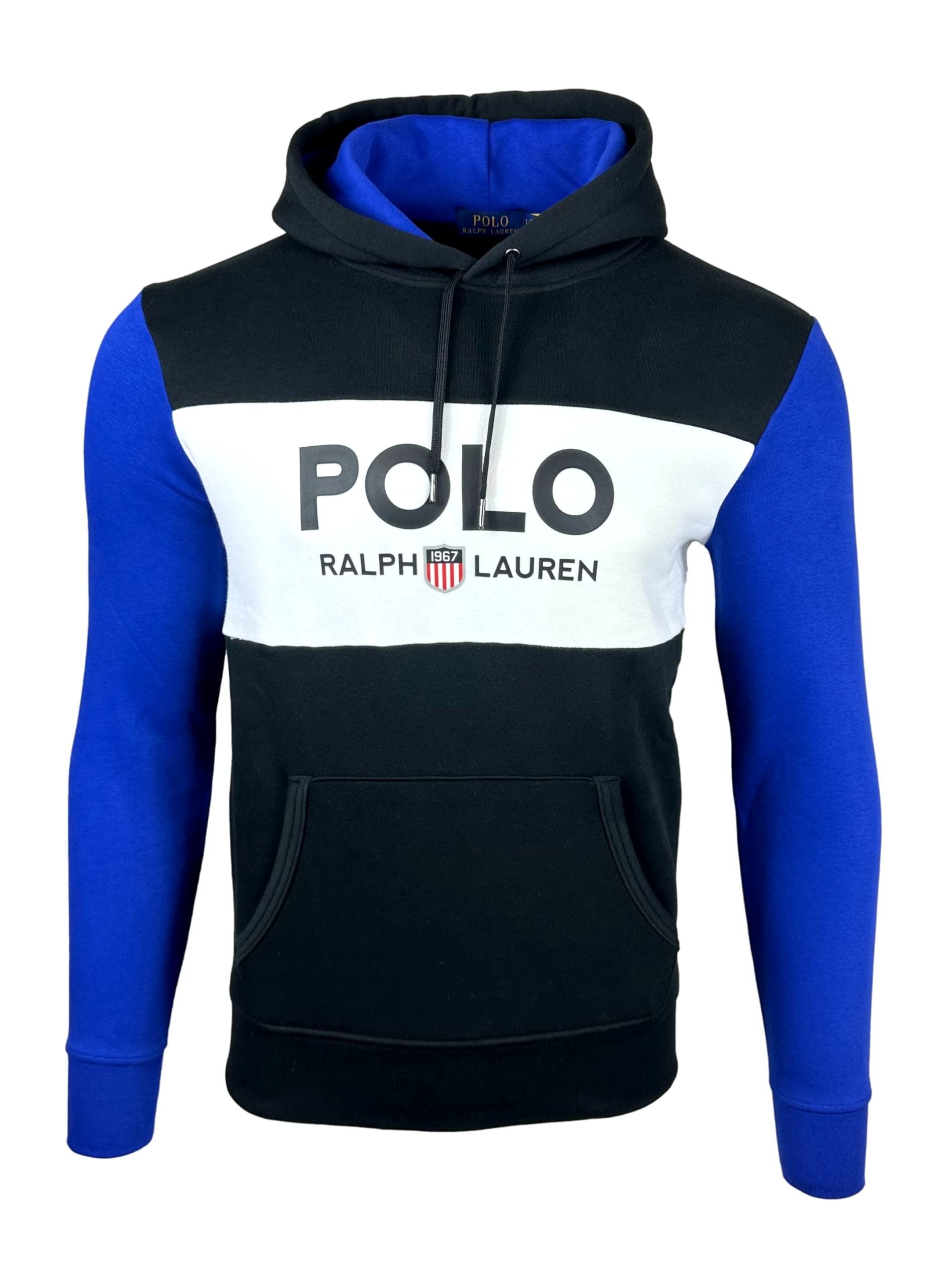 Color block polo hoodie hotsell