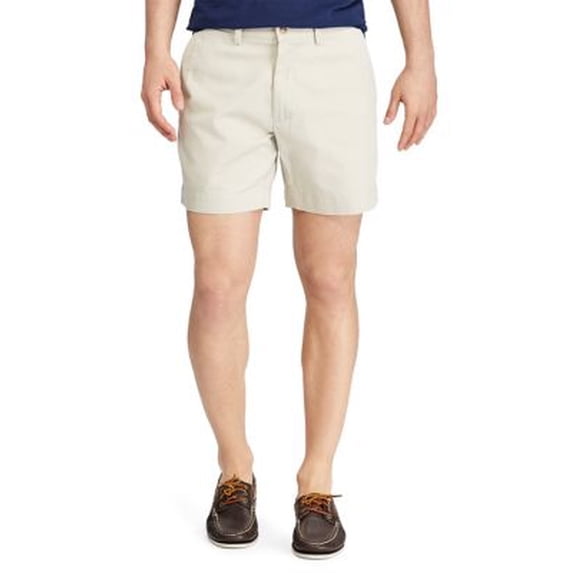Classic-Fit Flat-Front Chino Shorts