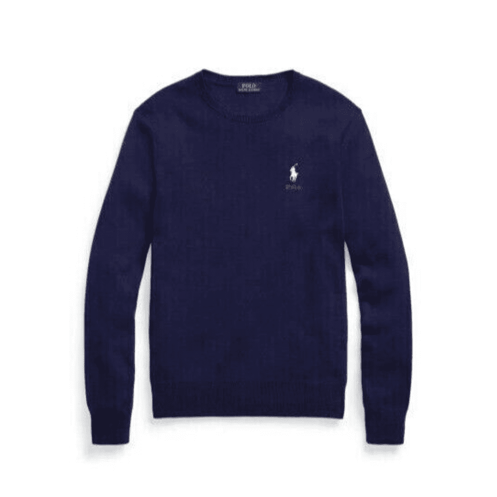 Polo Ralph Lauren Men's, Cotton Crew Neck Sweater, Navy, XS