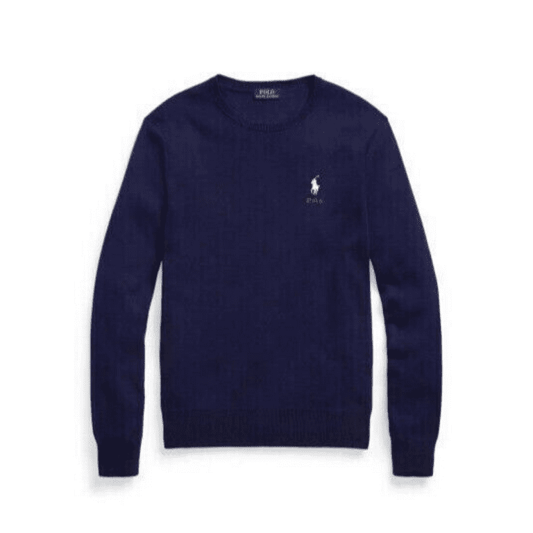 Polo Ralph Lauren Men's, Cotton Crew Neck Sweater, Navy, XS