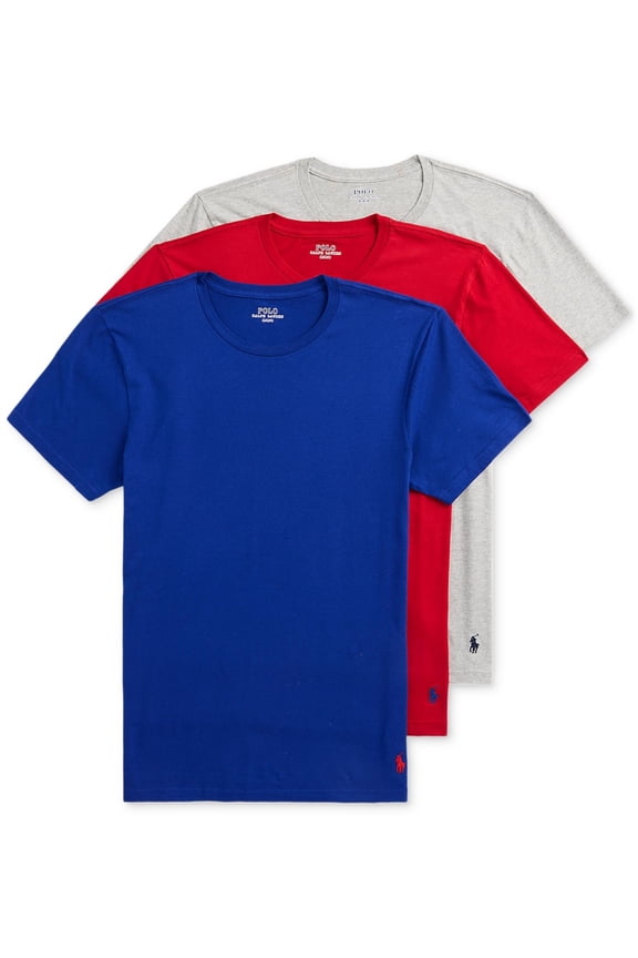 Men's Cotton Moisture Wicking Classic Fit T-shirts Size Small, Pack of 3 Crewneck Short Sleeves