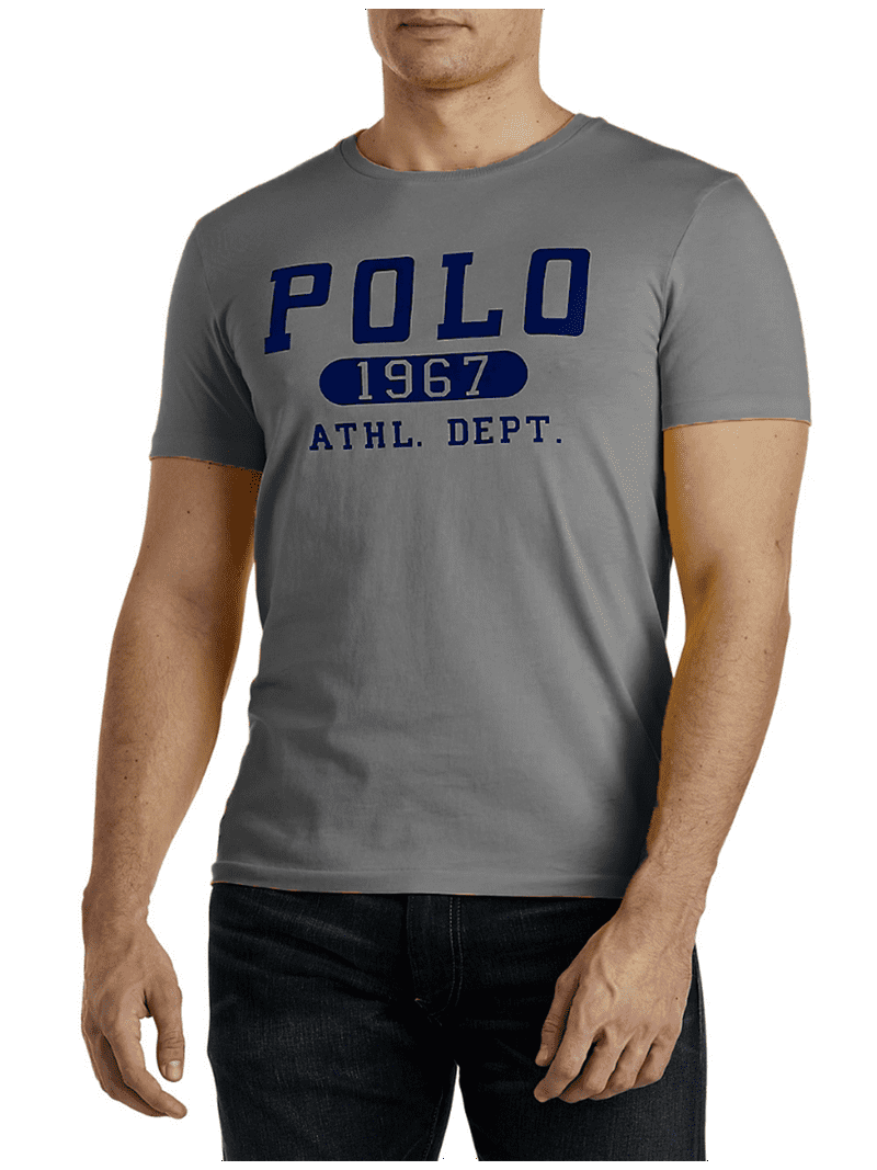 Tシャツ・カットソー POLO RALPH LAUREN Men T Shirts 710971780001CO Grey Polo Ralph Lauren Men's Cotton Short Sleeve Crewneck Graphic