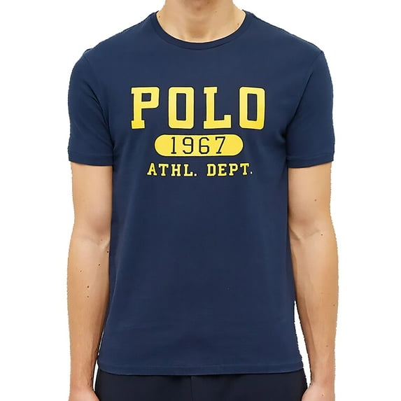 Polo Ralph Lauren Men's Cotton Short Sleeve Crewneck Graphic T-Shirt (Ink, X-Large)
