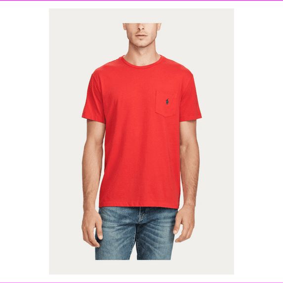 Polo Ralph Lauren Men's Crew Neck Pocket T-Shirt,Red,M