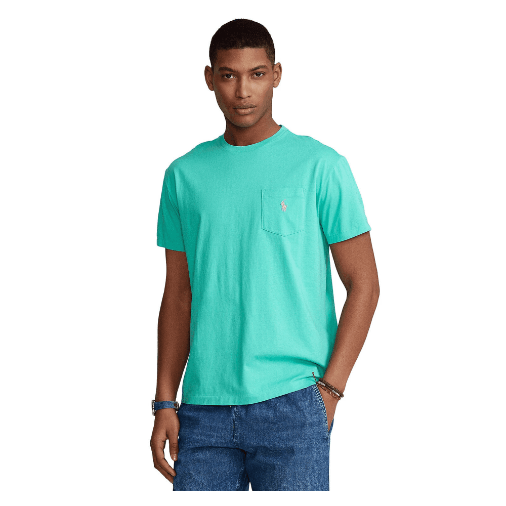 Tシャツ・カットソー POLO RALPH LAUREN Men T Shirts 710775885519CO Green T-shirt POLO RALPH LAUREN | Custom slim fit | color Green