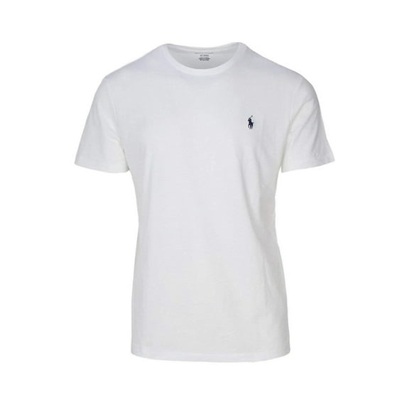 Polo Ralph Lauren Men's Custom Fit Crew-Neck Short Sleeve T-Shirt, White, L