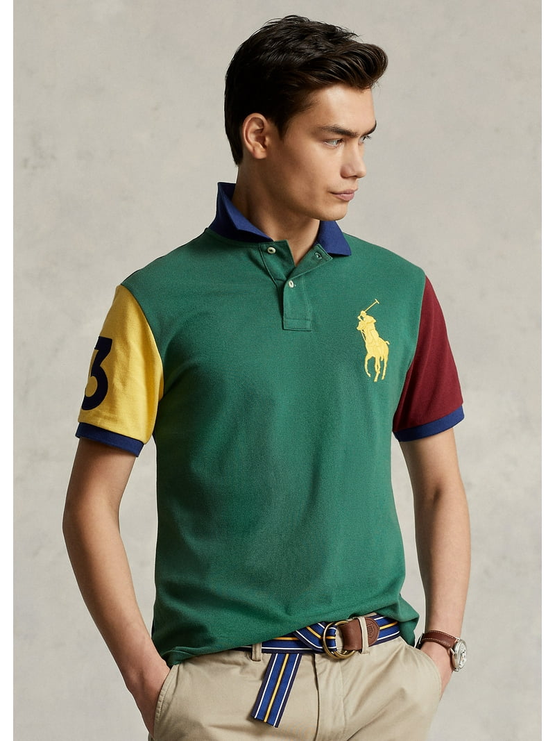 Polo Ralph Lauren Men's Custom Slim Fit Big Pony Mesh Polo Shirt