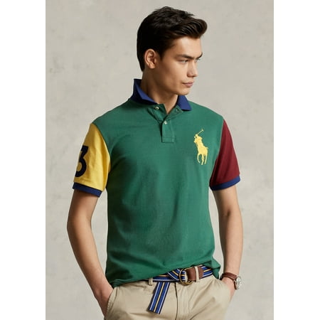 Polo Ralph Lauren Men's Custom Slim Fit Big Pony Mesh Polo Shirt - Medium