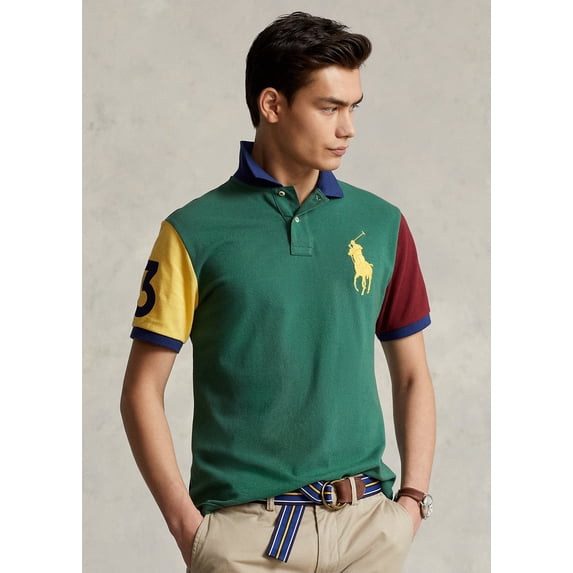 Polo Ralph Lauren Men's Custom Slim Fit Big Pony Mesh Polo Shirt - Medium