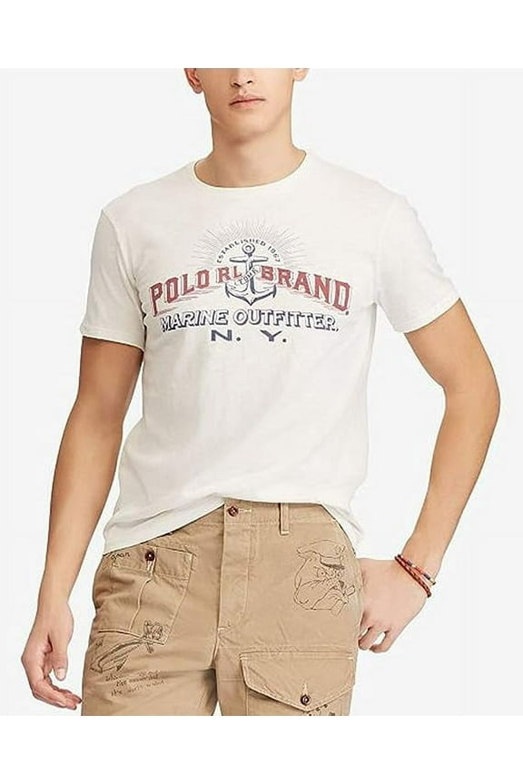 Men's Custom Slim Fit Graphic T-Shirt, White - Large