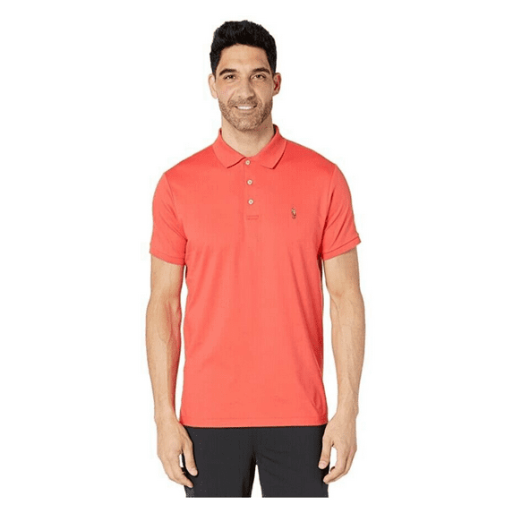 Polo Ralph Lauren Men's Custom Slim Fit Mesh, Short Sleeve, Red Polo, XL