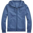 thumbnail image 1 of Polo Ralph Lauren Men's Double Knit Tech Fleece Hoodie in Blue Heather - Large, 1 of 3