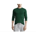 thumbnail image 1 of Polo Ralph Lauren Men's Embossed Waffle Long Sleeve Crew T-Shirt in Green large, 1 of 1