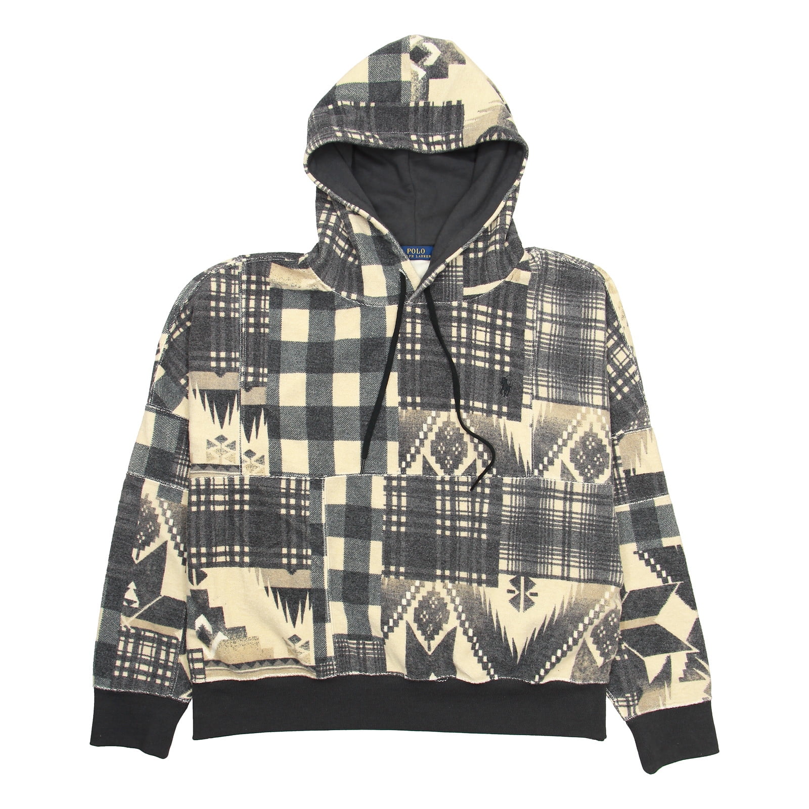 Polo Ralph Lauren Men s Fleece Patchwork Pullover Hoodie 2XLarge Beige Walmart