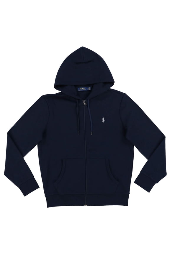 Men's Full Zip Active Hoodie (Large, Navy)