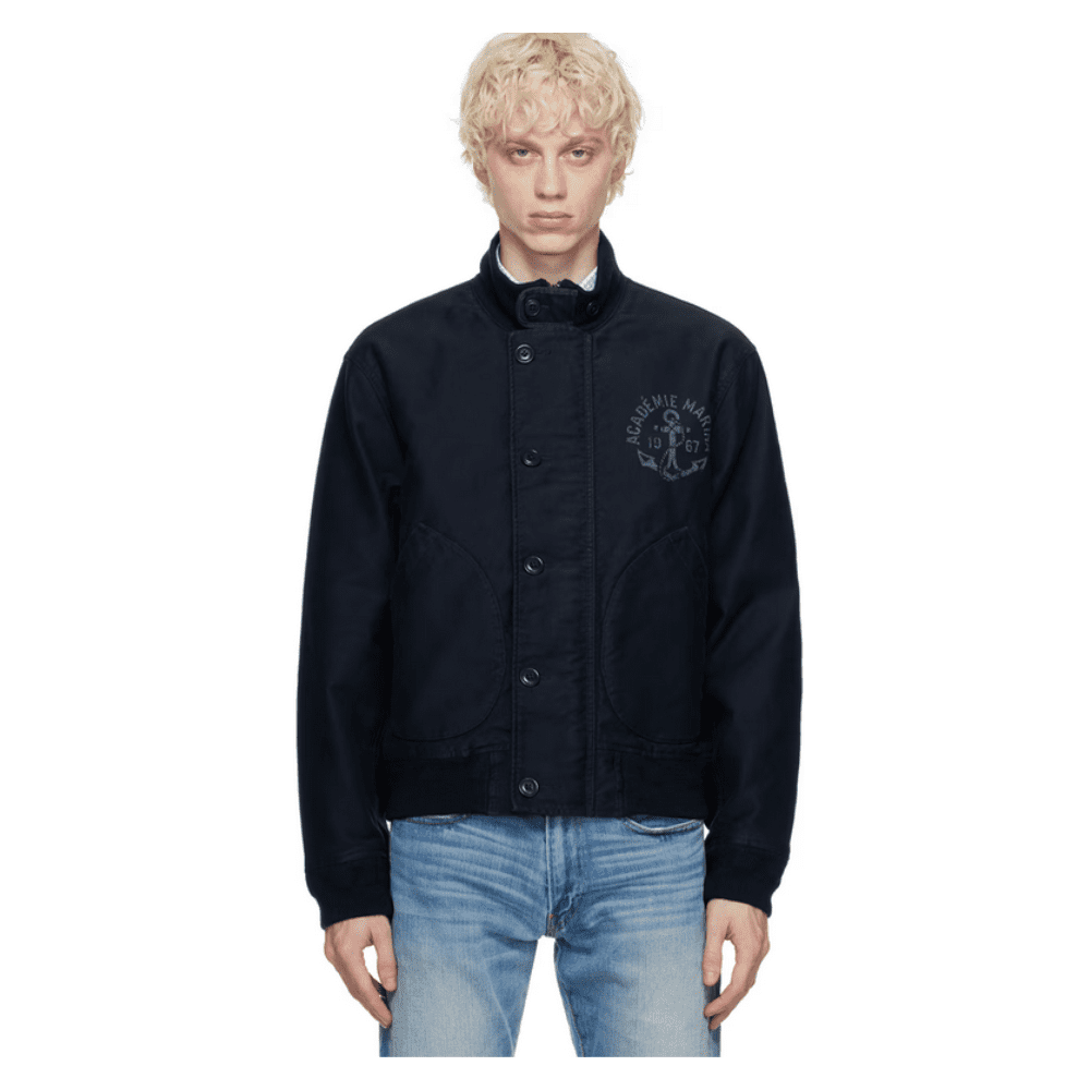 90s Polo Ralph Lauren Deck Jacket 紺 XL Polo Ralph Lauren Men's Graphic Deck Jacket Coat Aviator