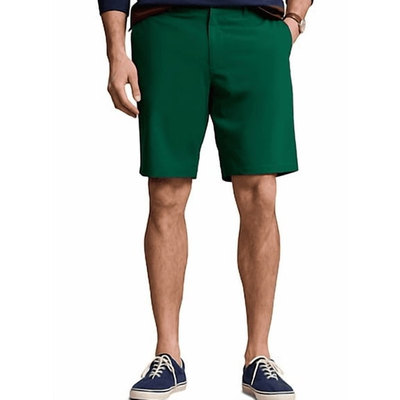 Polo Ralph Lauren Men's Green Big & Tall Stretch Dobby Beach Shorts, 52B