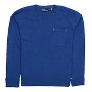 Polo Ralph Lauren Mens Heather Cotton Pocket Crew Neck Sweater XLarge, Blue