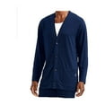 thumbnail image 1 of Polo Ralph Lauren Men's Long Sleeve Mini Terry Cardigan, Navy, Size Medium, 1 of 2