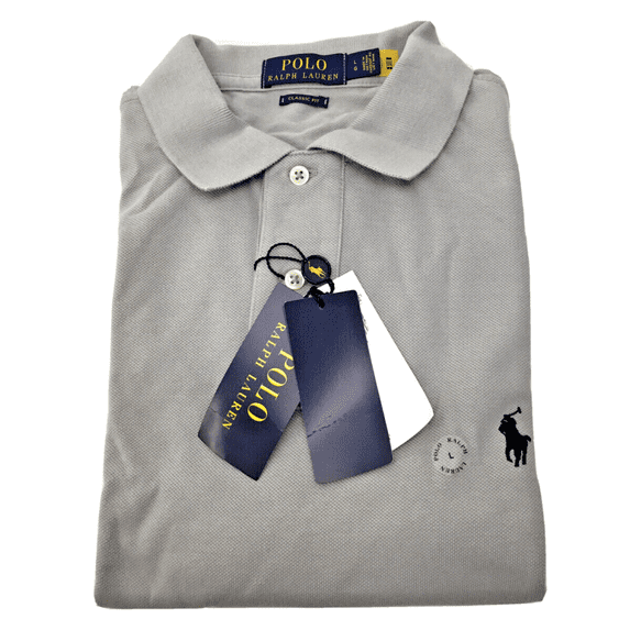 Polo Ralph Lauren Men's Mesh Polo Shirt Gray Size Medium