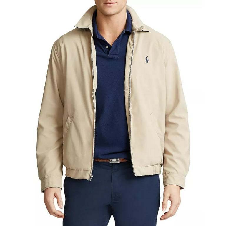Polo Ralph Lauren Men's Microfiber Windbreaker Jacket, Khaki, XXL