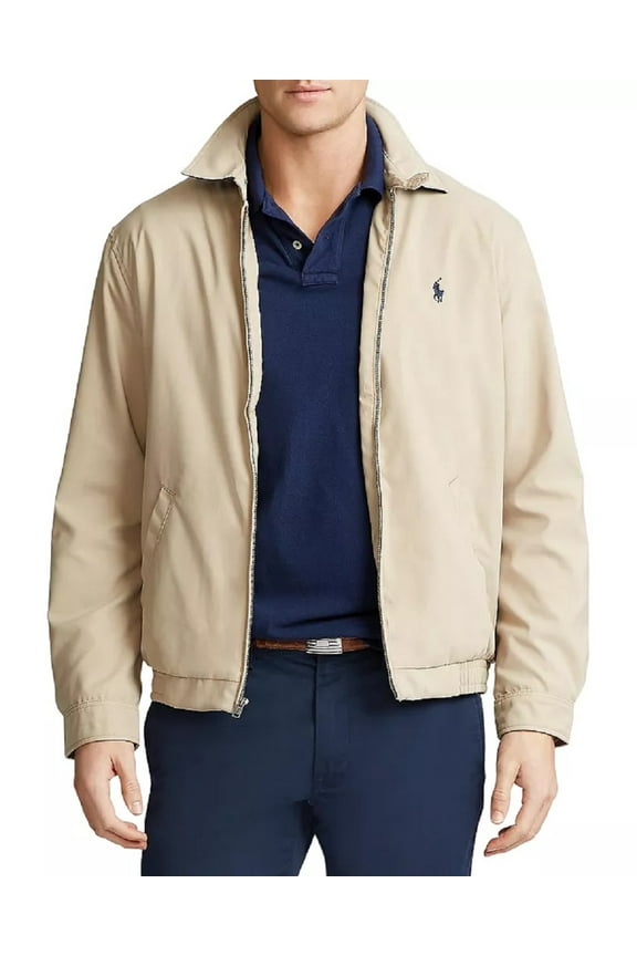 Men's Microfiber Windbreaker Jacket, Khaki, XXL